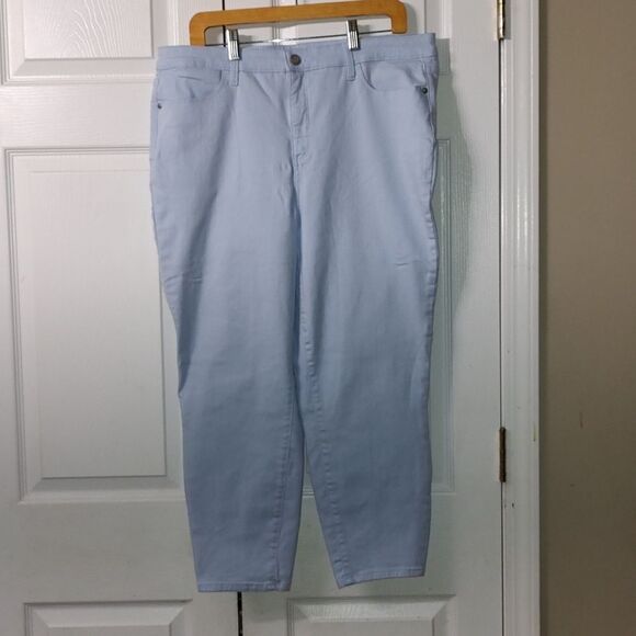 Talbots flawless  high waist Jegging Crop Jeans  Baby Blue Sz 16 - Picture 1 of 6